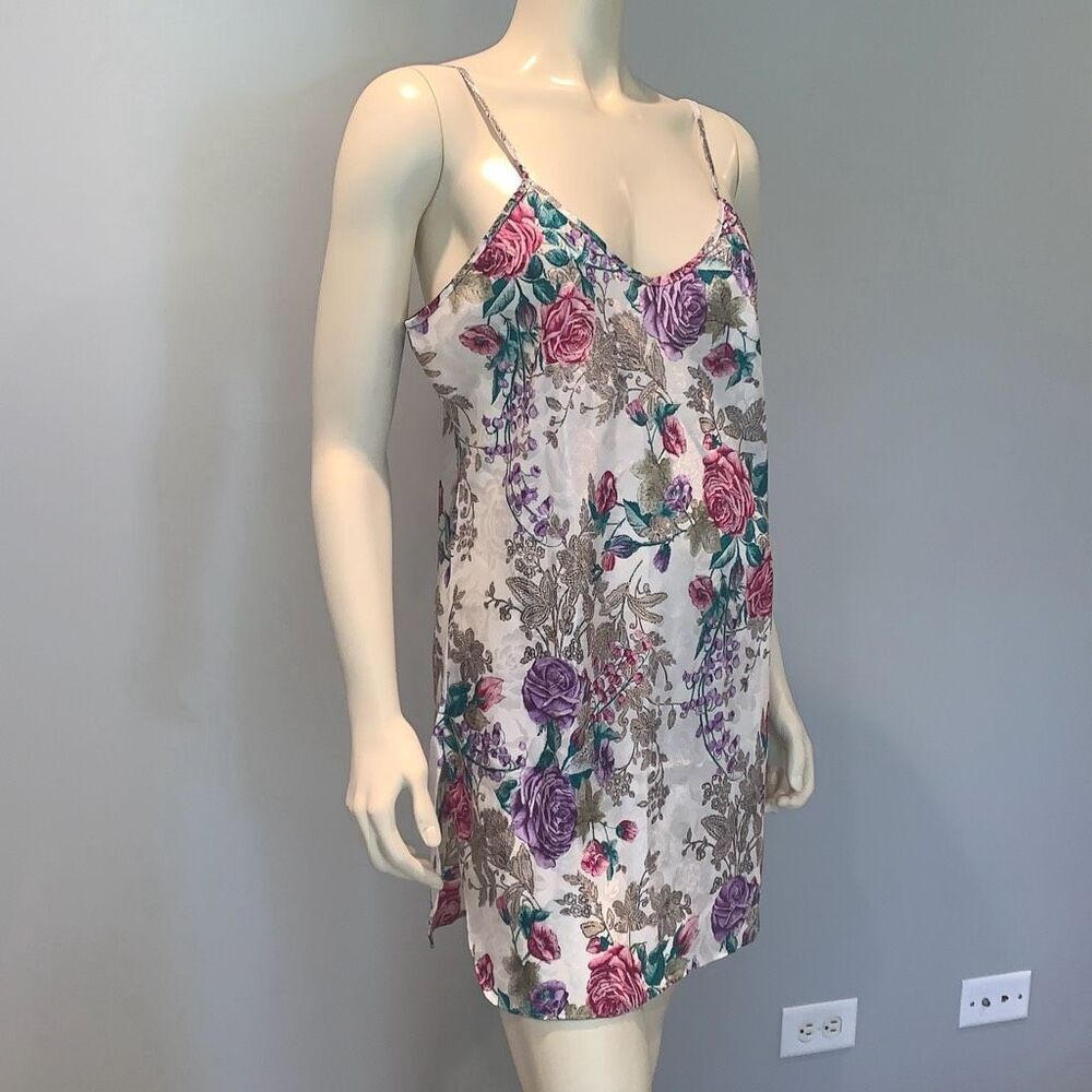 Vintage California‎ Miss Satin Slip Dress Chemise Nightie Size Medium - Picture 8 of 10